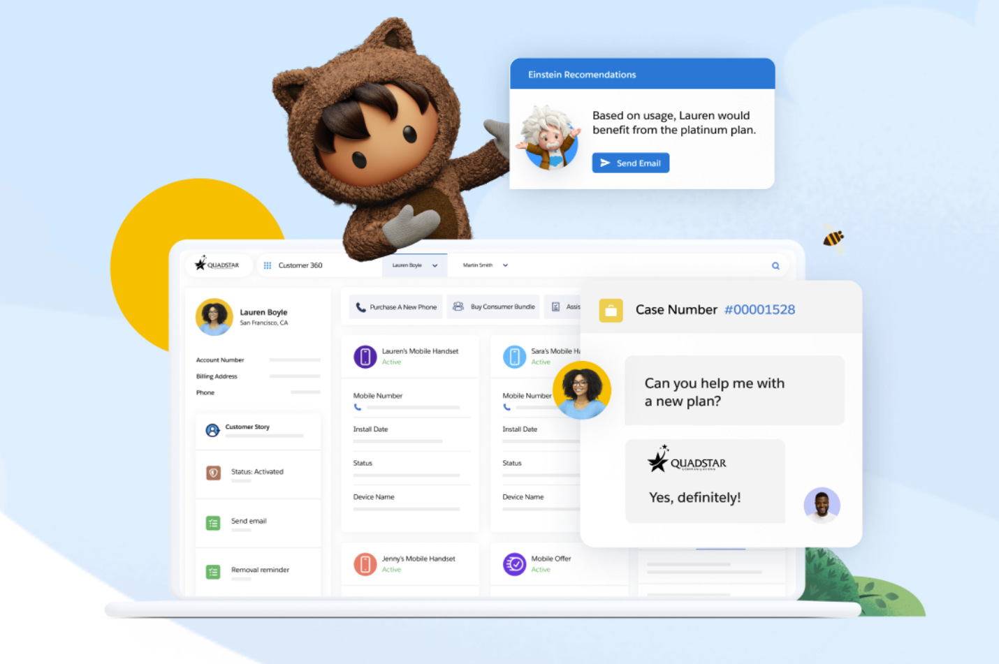 screenshot of Salesforce Communications Cloud